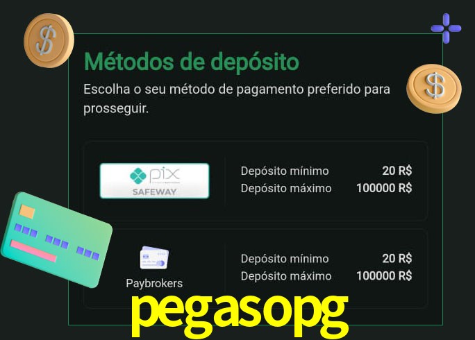O cassino pegasopg oferece uma grande variedade de métodos de pagamento
